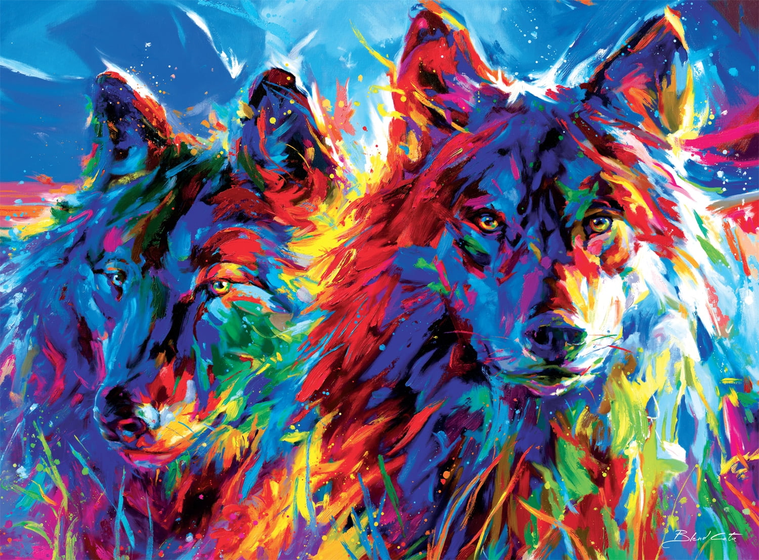 Buffalo Games Wolves True Love 1000-Piece 26.75 x 19.75-inch Interlocking Jigsaw Puzzle for Adults Ages 14+