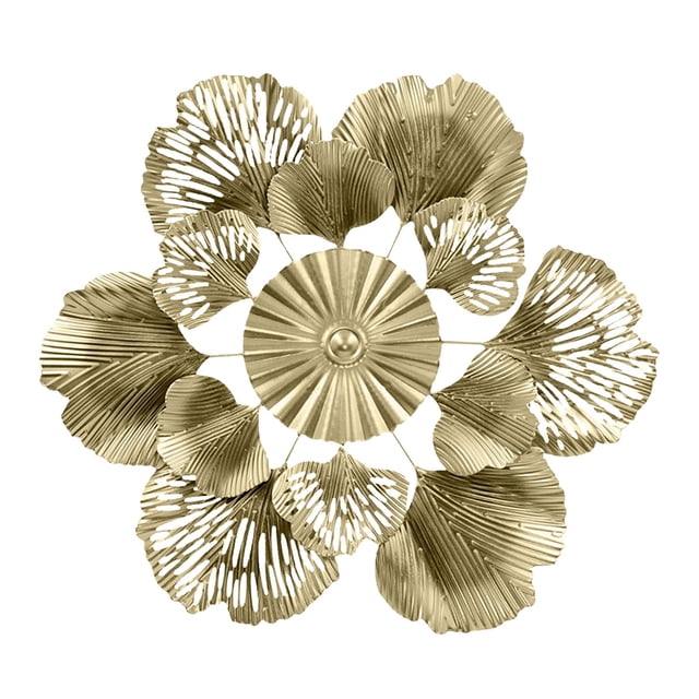 Decoración de Metal 3D Sunnimix Escultura de pared colgante Estilo nórdico Flor de disco