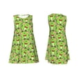 thumbnail image 7 of Naloa Cute Green Frog Print Women's Summer Spring Casual Beach Sundress,Vacation Sleeveless Tank Crewneck Loose Dresses, 7 of 7