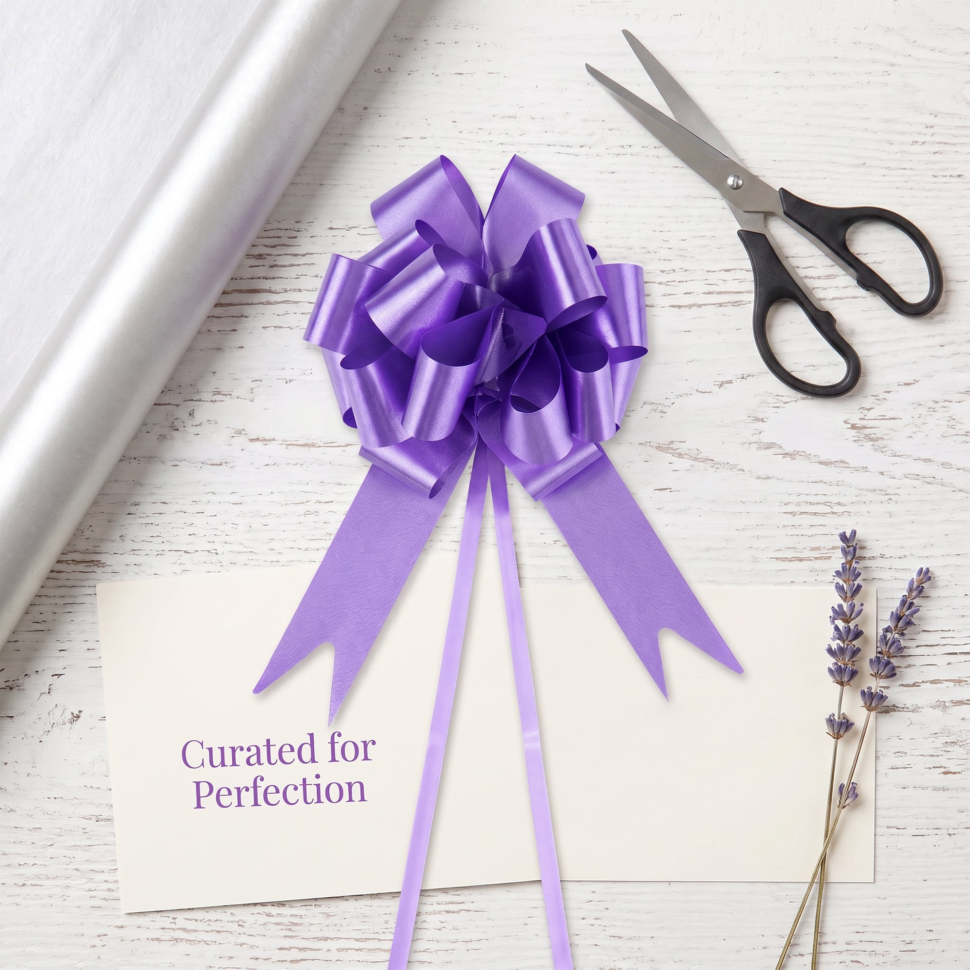 Unique Bargains Crush-Resistant Metallic Bows for Gift Wrapping and Decoration Purple