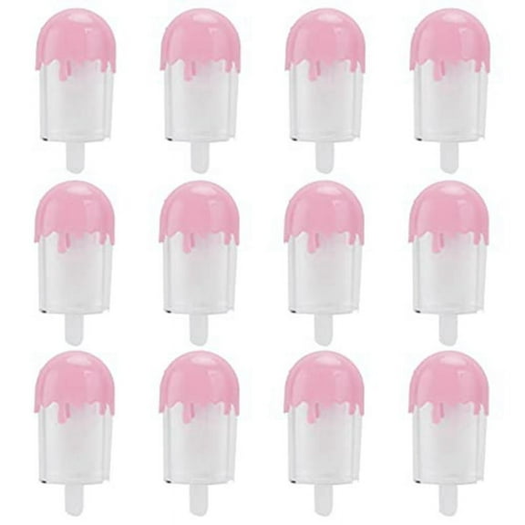 12Pcs Ice Cream Shape Candy Box,Case Container, Favors and Gifts, Candy Case Container Wedding Supplies(Pink)
