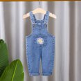 thumbnail image 2 of Zhuashum Pants For Baby Boys Girls 6-12 Months Denim Pants Baby Denim Overalls Toddler Solid Color Casusal Trousers Relax Fit Trouser Pink, 2 of 7