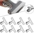 thumbnail image 4 of 8pcs Set Metal Chip Bag Clips Stainless Steel Home Kitchen Food Snack Clips, 4 of 8