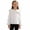 White, variant on Girls' School Uniform Shirt Puff Long Sleeve Ruffled Collar Shirts Cotton Button Down Casual Ruffle Tops 3-14Y