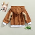 thumbnail image 3 of Toddler Baby Girls Zipper Corduroy Coat Oversized Long Sleeve Windbreaker Hooded Sweatshirt Jacket, 3 of 5
