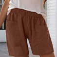 thumbnail image 2 of PMVFHDE Womens Shorts High Waisted Wide Leg Casual Athletic Comfortable Soft Breathable Summer Workout Running Yoga With Pockets Brown,M, 2 of 5
