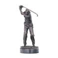 thumbnail image 4 of Figura de golfista, escultura moderna de latón, adorno deportivo coleccionable para escritorio, ideal para estudio, oficina, hogar y estante, 4 of 9