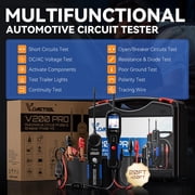 VDIAGTOOL V200 Pro Automotive Power Probe Tester Circuit Breaker Finder Tool 12/24V Electrical Open Short Circuit Finder Wire Tracer AC/DC Trailer Relay Fuse Tester for Cars