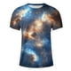 thumbnail image 3 of Camiseta Casual de Impresión Del Cielo de los Hombres, Cuello Redondo de Manga Corta para la Playa Y el Uso Diario, Camiseta de Verano Elástica para el Ocio Y la Fiesta, 3 of 5