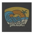 thumbnail image 3 of 9 Crowns Tees Beach, Please Funny Vintage Look Tee Shirt (Juniors Charcoal, XS), 3 of 3