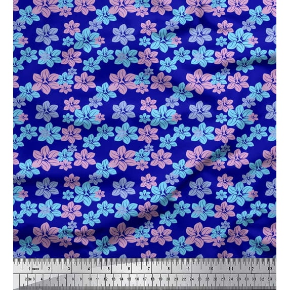 Soimoi Cotton Poplin Fabric Artistic Floral Fabric Prints By Yard 56 Inch Wide