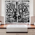 thumbnail image 2 of Ambesonne Retro Kitchen Curtains, Rock Music Poster Image, 55"x39", Beige and Black, 2 of 3