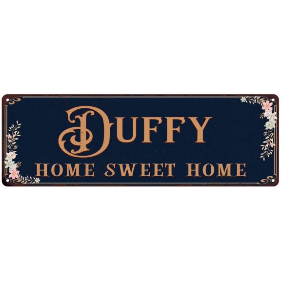 DUFFY Home Sweet Home Victorian Look Gift 6x18 Metal Sign 206180046329