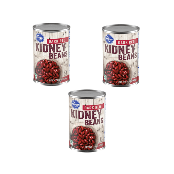 KR  Dark Red Kidney Beans 46.5 oz 3-CAN