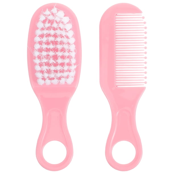 EeaseMX juego de cepillo y peine para bebé, kit de masaje para recién nacidos (rosa)