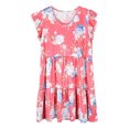 thumbnail image 4 of Blusa de manga corta con volantes y cuello en V con estampado floral para mujer a la moda Pompotops hkajfhjk467163, 4 of 7