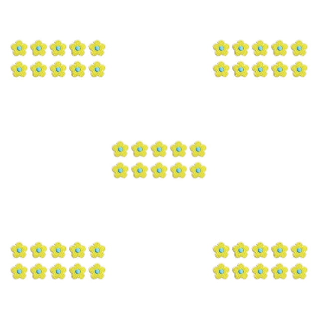 Moyic 10 Uds. Parche de flores para planchar, sin planchado, autoadhesivo, reparación de chaqueta, parches bordados para bolsas de ropa DIY, Amarillo 5Conjunto