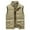 A-Khaki, variant on Wyobmus Men's Fleece Lined Puffer Vest Plus Size Warm Sleeveless Jacket Solid Color Zip Up Stand Collar Tank Top A-Black