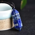 thumbnail image 3 of EOEMY Natural Quartz Crystal Pointed Pillar S Pendant Healing Necklace Amulet-Lapis Lazuli Quartz, 3 of 9