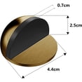 thumbnail image 3 of Topes para puertas, [juego de 4] Topes y topes para puertas de acero inoxidable Topes para puertas adhesivos para piso y parquet, Topes para puertas Protección para puertas y paredes Latón, 3 of 5