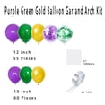 thumbnail image 4 of Kit de guirnaldas con globos PASOCON, morado, verde y dorado, 117 unidades, 4 of 9