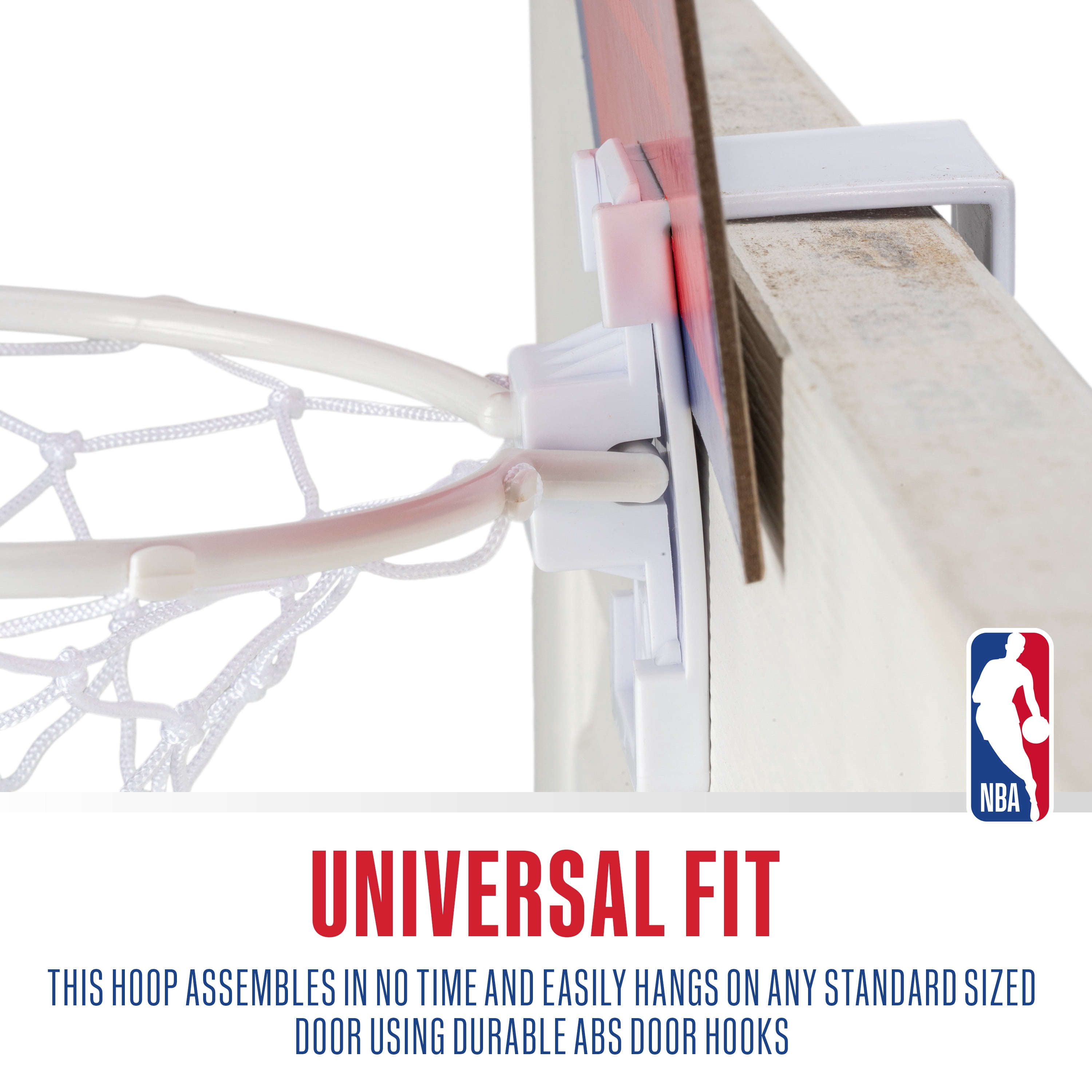 Franklin Sports NBA Los Angeles Clippers Mini Over the Door Basketball Hoop - Kids Indoor Mini Basketball Hoop with Basketball - NBA Fan Shop Mini Hoop for Bedroom + Office - Over the Door Hoop Set