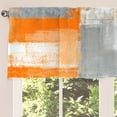 thumbnail image 4 of Valances for Windows,Rod Pocket,52 x 18 inch,Orange Grey, 4 of 5
