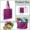 thumbnail image 4 of Colorful Zebra Canvas Tote Bag Rainbow Zebra Pattern Abstract Black and White Stripes Multicolor Modern Fashion Cute Cartoon Zebra Aesthetic Gradient Print Reusable Eco-Friendly Shopping Bag, 4 of 6