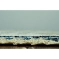 thumbnail image 4 of 8â€™ Round Blue Ivory Abstract Striped Area Rug, 4 of 10