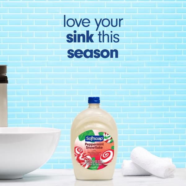 Softsoap Peppermint Snowflake Liquid Hand Soap, 1.47L Refill Bottle