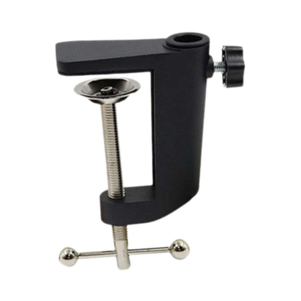 Lámpara de lupa de montaje de montaje de escritorio base ajustable de mesa práctica ajustable soporte base de pinza C para luz de video de mesa Aluminio negro
