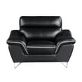 thumbnail image 3 of Titan Furnishings 36" Modern Leather Upholstered Chair in Black, 3 of 16