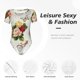 thumbnail image 4 of Balery Vintage Bike Flower Butterfly Body de cuello redondo de manga corta para mujer Tops de manga corta Tops básicos-XX-Large, 4 of 7