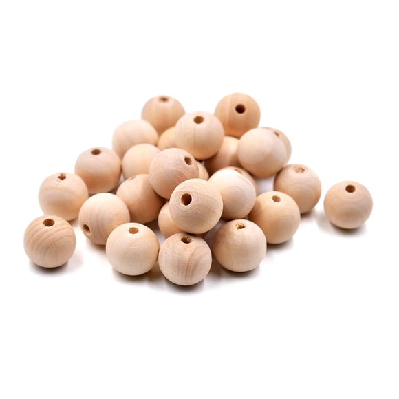 Bola redonda natural Wood Beads cozyou, 100 unidades, 20 mm