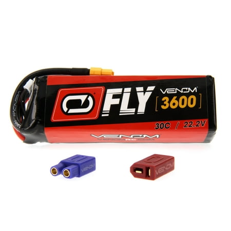 Venom Fly 30C 6S 3600mAh 22.2V LiPo Battery with UNI 2.0 Plug (XT60/Deans/EC3) - Compare to E-flite