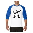 thumbnail image 1 of MmF - Mens Raglan Sleeve Baseball T-Shirts, up to Size 3XL - Dancing Panda, 1 of 4