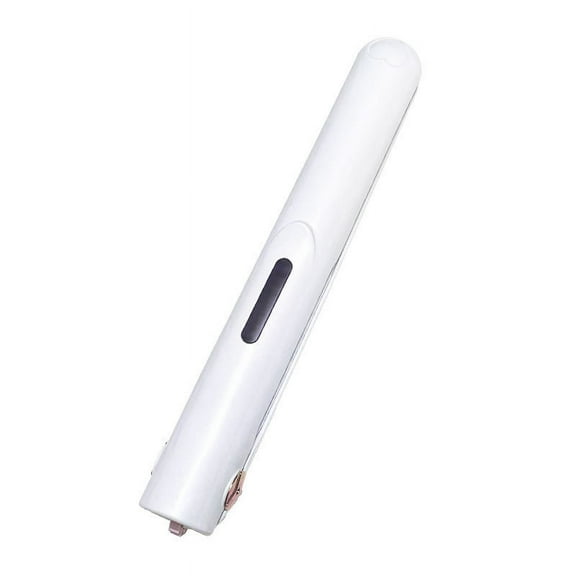 Cordless Hair Straightener 2 in 1 Mini Curler and Flat Iron Ceramic Portable USB Rechargeable Travel Hair Styler for Women Men with Pouch (White 19.5*2cm)