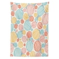 thumbnail image 3 of Ambesonne Colorful Tablecloth Rectangular Table Cover, Striped Circles Pastel, 60"x84", Multicolor, 3 of 4
