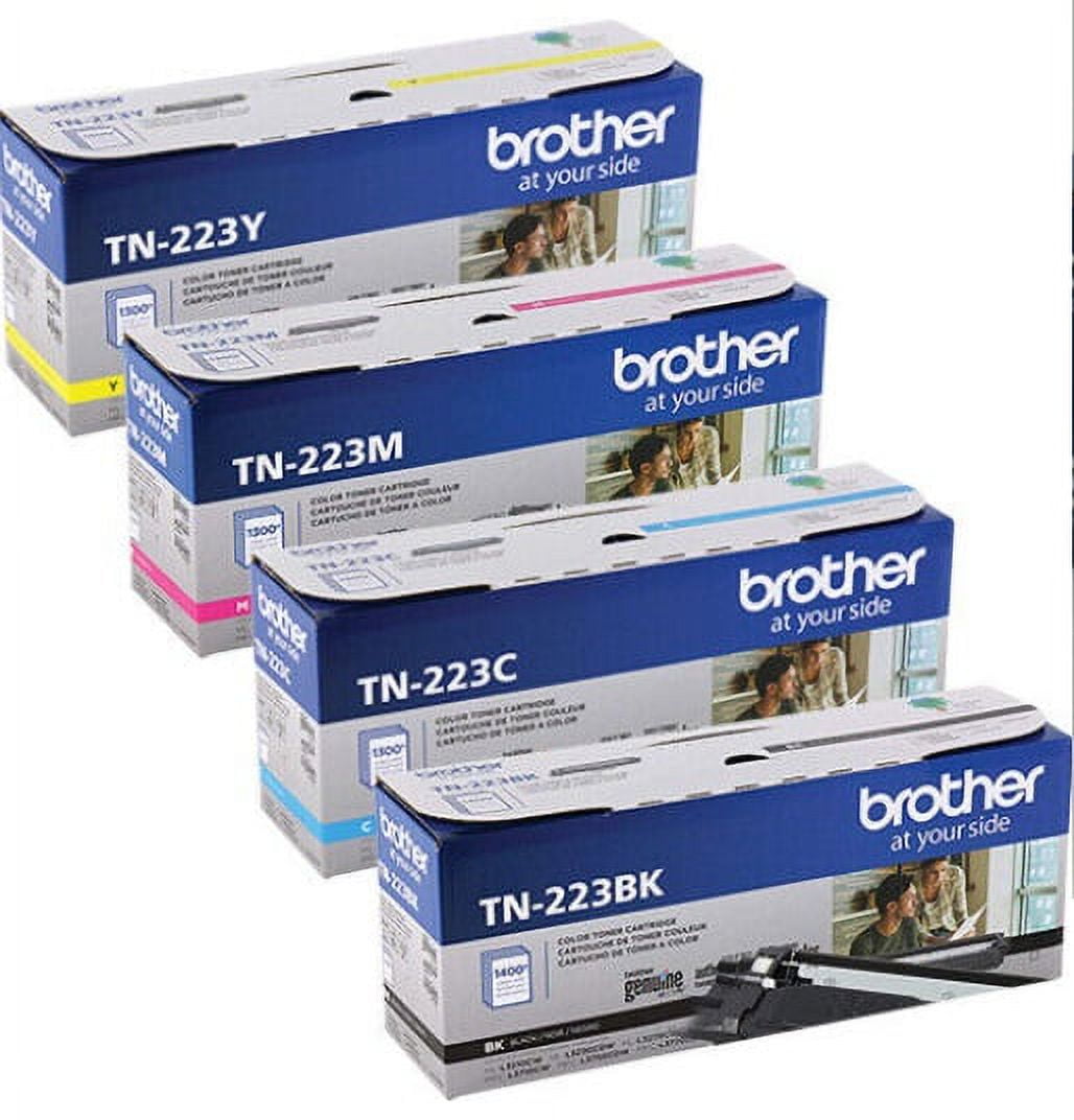 Brother Genuine TN223 4-Pack Black/Cyan/Magenta/Yellow Toner Cartridges  TN2234PK 12502656609