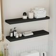 thumbnail image 5 of Jouetondream 31X7 2PCS Floating Shelves, Wood Floating Shelves for Wall, Storage Shelves for Living Room Bedroom Kitchen Bathroom,Black, 5 of 8
