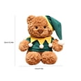 thumbnail image 3 of LXGGDDO Christmas Teddy Bear Stuffed Animal - Adorable Xmas Plush Toy with Hat and Scarf - Soft and Cuddly Winter Companion for Kids and Seniors - 10 inch, 3 of 6