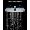 thumbnail image 6 of Hodvit 12 Inch High Pressure Rainfall Shower Head 10 Spray Handheld Showerhead Combo, with Extension Arm, Hose, New, 6 of 8