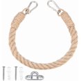 thumbnail image 1 of Rustic Wall-Mounted Paper Roll Dispenser with Rope Hook for Towels and Bathroom Essentials, 1 of 5