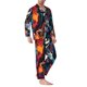 thumbnail image 2 of Fotbe Rock Skull Singer Pijama de Hombre con Estampado de Manga Larga, Conjunto de 2 Piezas, Ropa de Dormir Suave y Cómoda con Bolsillos-Medium, 2 of 7