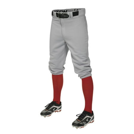 Pro Baseball Pants - Easton PRO+ Knicker Style Boys Baseball Pant - Grey - Size Large
