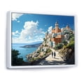 thumbnail image 3 of Designart "Coastal Serenade Hidden Port I" Extra Large Coastal Framed Wall Art - Coastal Blue Coastal Port Entryway Framed Wall Art Print, 3 of 7