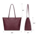 thumbnail image 2 of Montana West Tote Bags for Women Purses and Ladies Handbags Medium Size Shoulder Bags with Zipper,Purple, 2 of 6