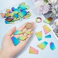 thumbnail image 3 of 1box 40pcs Sew on Mirror Rhinestones Irregular Sew on Acrylic Mirrors Colorful Mirror Tiles Mirror Loose Beads for Costume Evening Dress Clothing Hallween Wedding Decoration Acrylic, 3 of 6