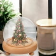 thumbnail image 3 of Preserved Flower Glass Dome w/ Wood Base 1 Set Glass Display Case Cloche Decor 80 110 Characters, 3 of 6