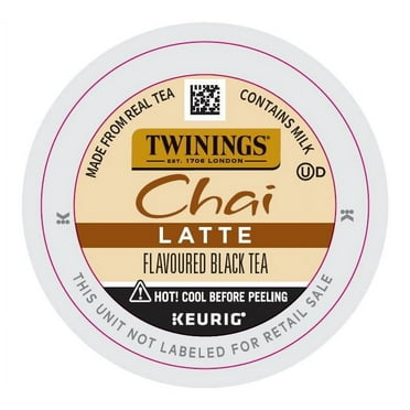 Twinings NEW Chai Latte Tea K-Cup Pod for Keurig, Creamy, Slightly Sweet with 25% Less Sugar, Caffeinated, 22 Count (Pack of 1)